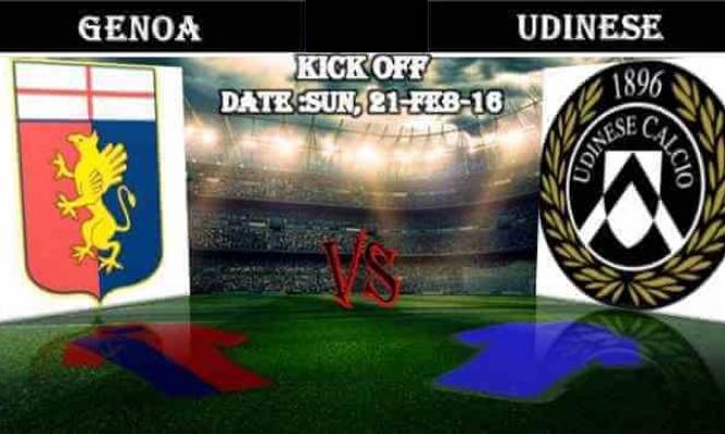 Genoa vs Udinese, 21h00 ngày 21/02: Níu chân nhau