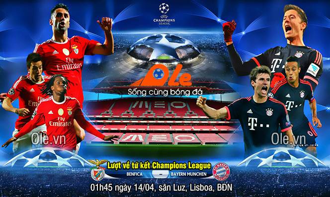 Benfica vs Bayern Munich, 01h45 ngày 14/04: Lợi thế mong manh