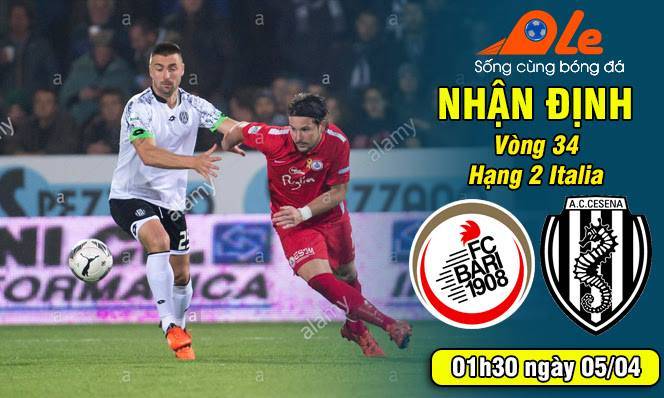 Bari 1908 vs Cesena, 01h30 ngày 05/04: Cuộc chiến cam go