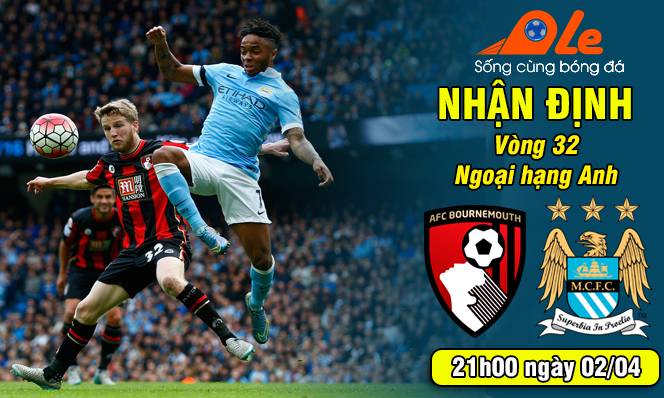 Bournemouth vs Man City, 21h00 ngày 02/04: Pellegrini buông Premier League?