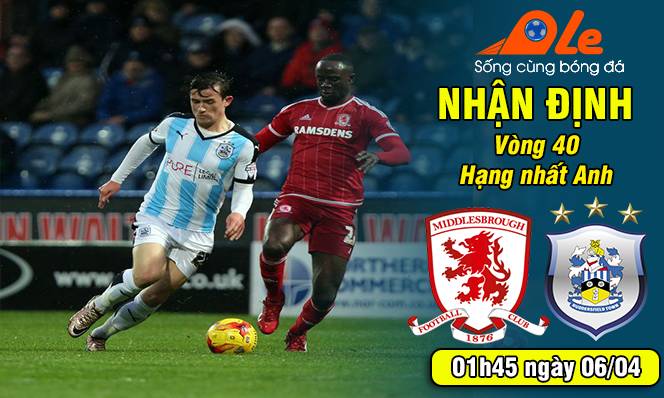 Middlesbrough vs Huddersfield Town, 01h45 ngày 06/04: Thôi đánh rơi cơ hội