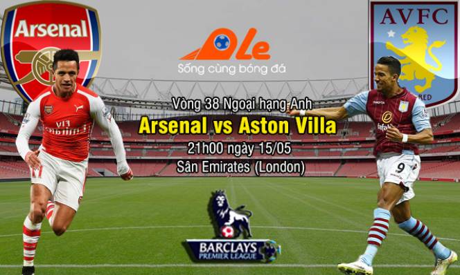 Arsenal vs Aston Villa, 21h00 ngày 15/05: Lời giã bạn