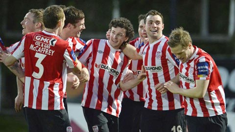 Shamrock vs Derry City, 02h00 ngày 31/8