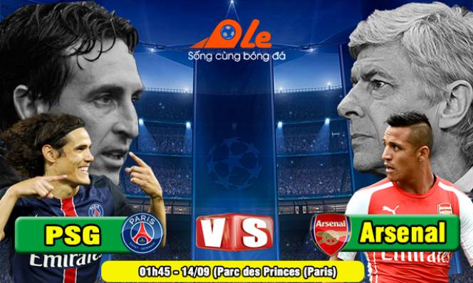 PSG vs Arsenal, 01h45 ngày 14/09: Cơ hội vàng