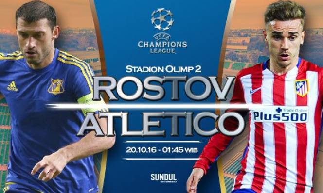 Rostov vs Atlético Madrid, 01h45 ngày 20/10: Khẳng định sức mạnh