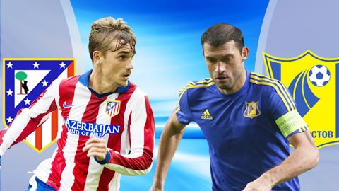 Atletico vs Rostov, 02h45 ngày 02/11: Vé đi tiếp chờ Atletico