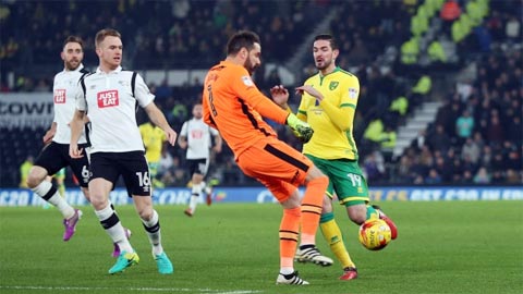 Norwich vs Derby County, 22h00 ngày 2/1