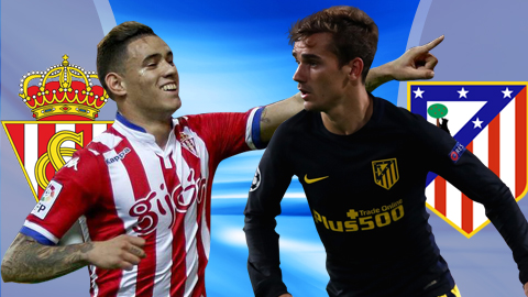 Gijon vs Atletico, 19h00 ngày 18/2