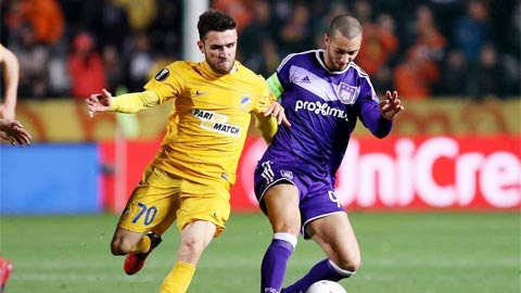 Anderlecht vs APOEL, 03h05 ngày 17/3
