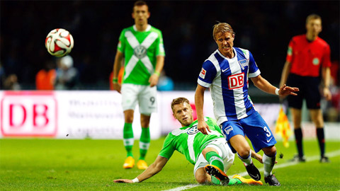 Hertha vs Wolfsburg, 20h30 ngày 22/4