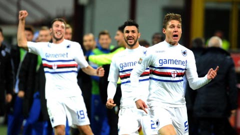 Sampdoria vs Crotone, 20h00 ngày 23/4