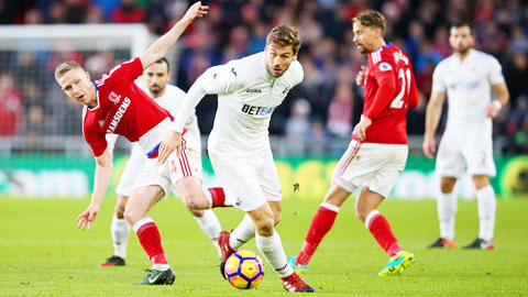 Swansea vs Middlesbrough, 19h30 ngày 2/4: Dồn M’brough vào cửa tử