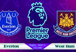 Soi kèo bóng đá Everton vs West Ham 03h00, ngày 30/11 Premier League