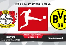 Soi kèo bóng đá Bayer Leverkusen vs Dortmund 21h30, ngày 02/12 Bundesliga