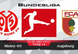 Soi kèo bóng đá Mainz 05 vs Augsburg 21h30, ngày 02/12 Bundesliga