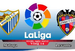 Soi kèo bóng đá Malaga vs Levante 03h00, ngày 02/12 La Liga