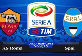 Soi kèo bóng đá AS Roma vs Spal 00h30, ngày 02/12 Serie A