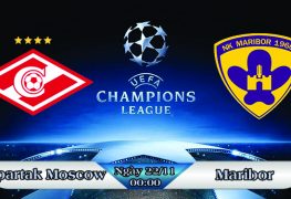 Soi kèo bóng đá Spartak Moscow vs Maribor 00h00, ngày 22/11 Champions League