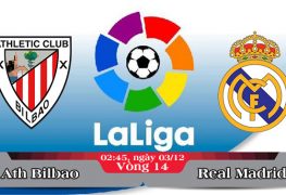 Soi kèo bóng đá Ath Bilbao vs Real Madrid 02h45, ngày 03/12 La Liga