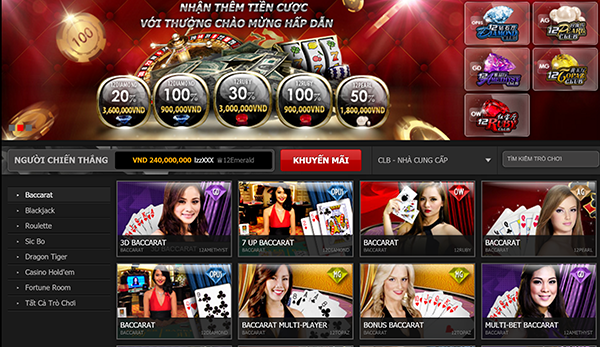 Casino trực tuyến 12Bet hấp dẫn